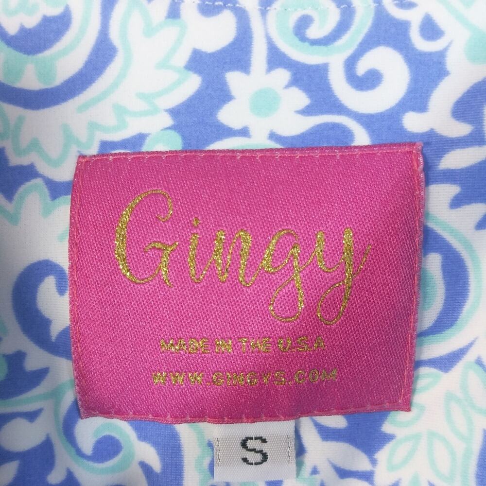 Gingy Womens Blue Paisley Print Beachy Vacation Dress Size S - Picture 5 of 6